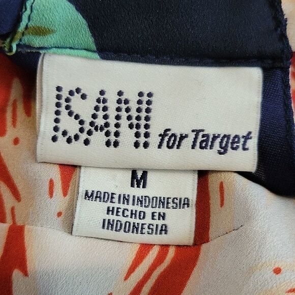 EC ISANI FOR TARGET TIE BEHIND THE NECK KEYHOLE IN BACK FLORAL HALTER DRESS SZ.M - Picture 5 of 6